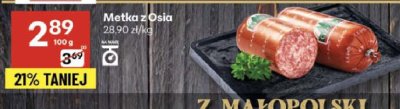 Metka z Osia Gzella promocja w Delikatesy Centrum