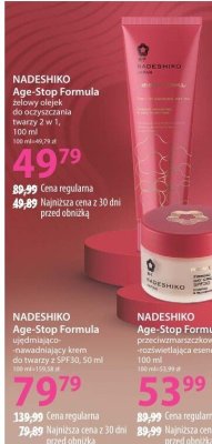 Esencja NADESHIKO Age-Stop Formula odmładzająco-rozświetlająca esencja do twarzy promocja w Hebe