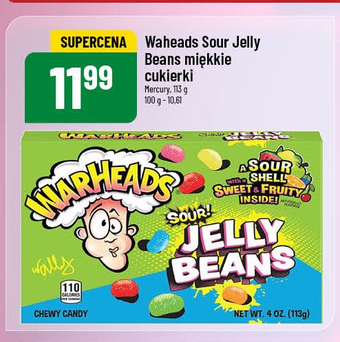 Cukierki jelly beans WARHEADS promocja