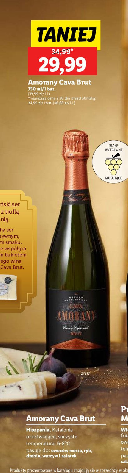 Wino AMORANY BRUT CAVA promocja w Lidl