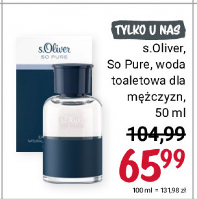 Woda toaletowa S.oliver so pure promocja