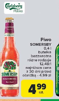 Piwo Somersby Blackberry promocja w Carrefour Market