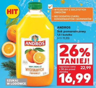 Sok pomarańczowy promocja w Kaufland
