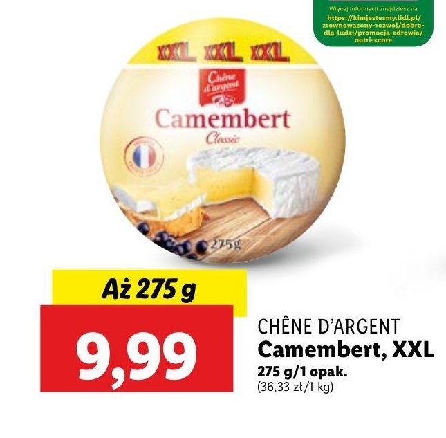 Ser camembert classic Chene d'argent promocja