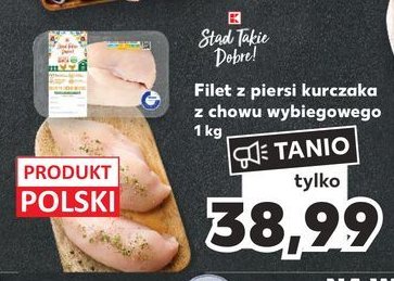 Filet z piersi kurczaka z chowu wybiegowego K-classic st膮d takie dobre! promocja