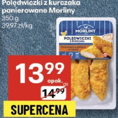 Polędwiczki z kurczaka panierowane Morliny promocja w Delikatesy Centrum