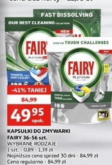 Tabletki do zmywarek lemon Fairy all in 1 promocja