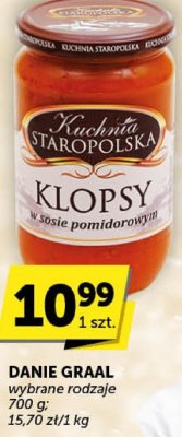 Klopsy w sosie pomidorowym Kuchnia Staropolska Danie Graal promocja w Euro Sklep