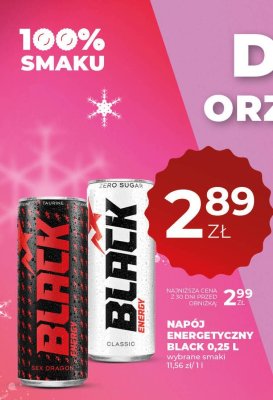 Napój energetyczny Black 0,25 L wybrane smaki promocja w Duży Ben