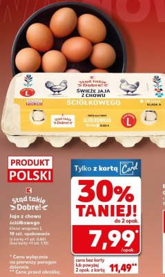 Jaja z chowu ściółkowego klasa L 10 szt.  promocja w Kaufland