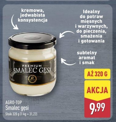 Smalec gęsi Premium promocja w Aldi