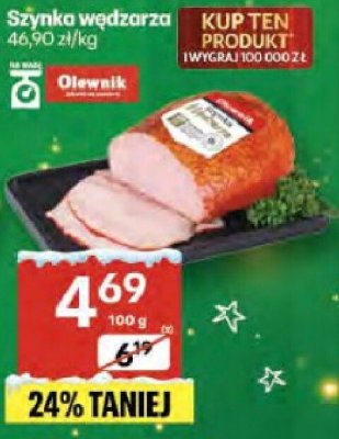 Szynka wędzona Olewnik promocja w Delikatesy Centrum