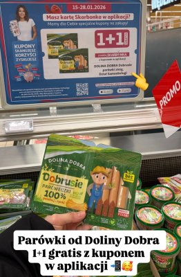 Parówki Dobrusie 100% promocja w Auchan