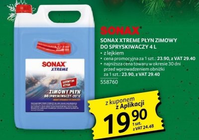 Płyn zimowy SONAX XTREME PŁYN ZIMOWY DO SPRYSKIWACZY 4 L z lejkiem promocja w Selgros