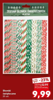 Słomki świąteczne 25 szt. promocja w Kaufland