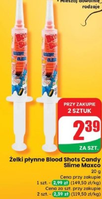 Żelki płynne Blood Shots Candy Slime  promocja w Dino