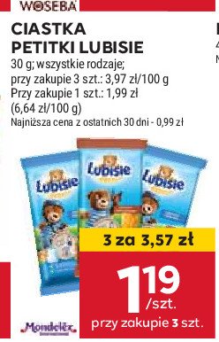 Ciastka czekoladowe Lu petitki lubisie promocja w Stokrotka