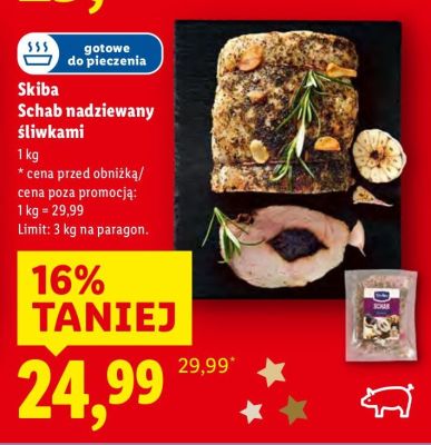 Schab nadziewany śliwkami  promocja w Lidl