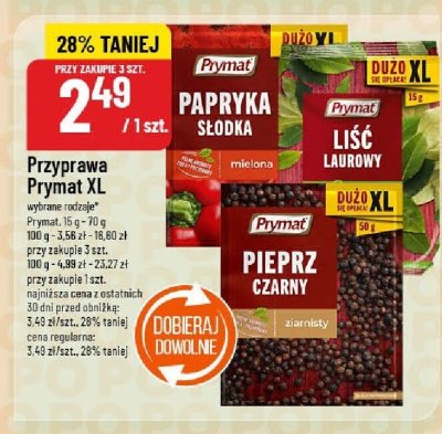 Przyprawa Prymat pieprz czarny XL promocja w POLOmarket