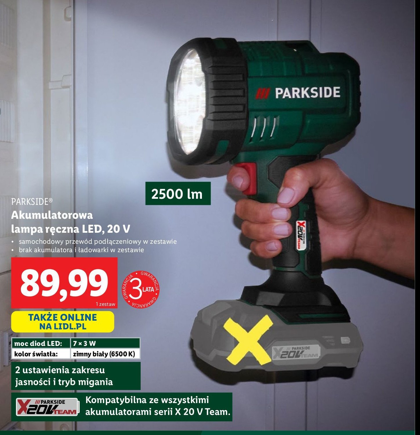 Lampa ręczna led Parkside promocja