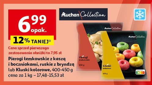 Kluski kolorowe AUCHAN COLLECTION promocja