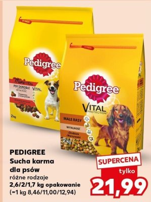 Sucha karma dla psów różne rodzaje 2,6/2/1,7 kg opakowanie promocja w Kaufland