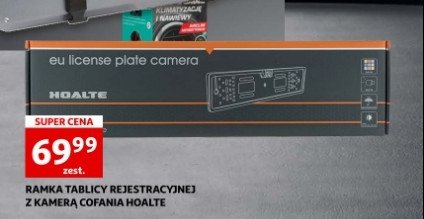 Ramka tablicy rejestracyjnej z kamerą cofania Hoalte promocja w Leclerc