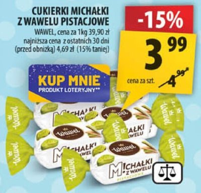 Cukierki Michalki z wawelu pistacjowe promocja w Arhelan
