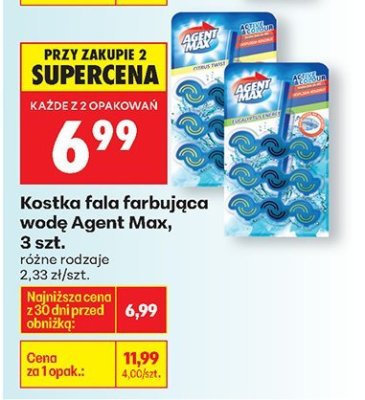 Kostka fala farbująca wodę, 3 szt. promocja w Biedronka