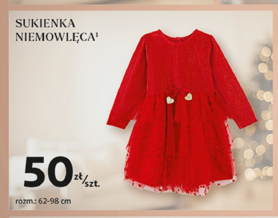 Sukienka niemowlęca 62-98 Auchan inextenso promocja