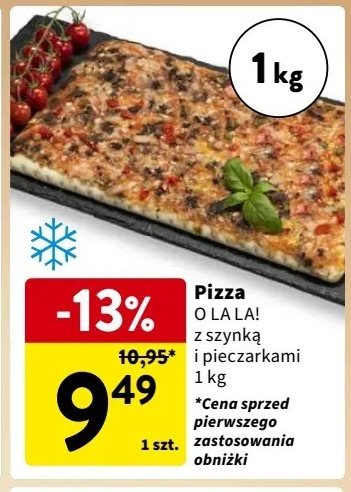 Pizza z szynką i pieczarkami O la la! promocja