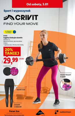 Legginsy funkcyjne damskie Crivit promocja w Lidl