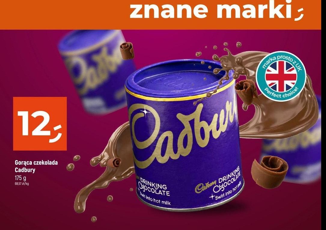 Czekolada do picia Cadbury promocja