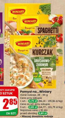 Pomysł na Kurczak w sosie śmietanowo-ziołowym promocja w Dino