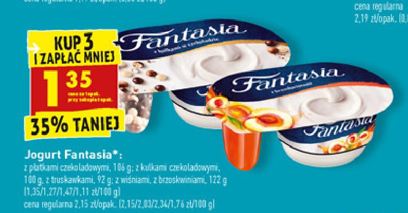 Jogurt z truskawkami Danone fantasia promocja
