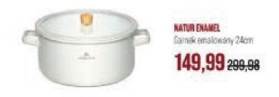 Garnek emaliowany 24cm Natura Enamel promocja w Stokrotka