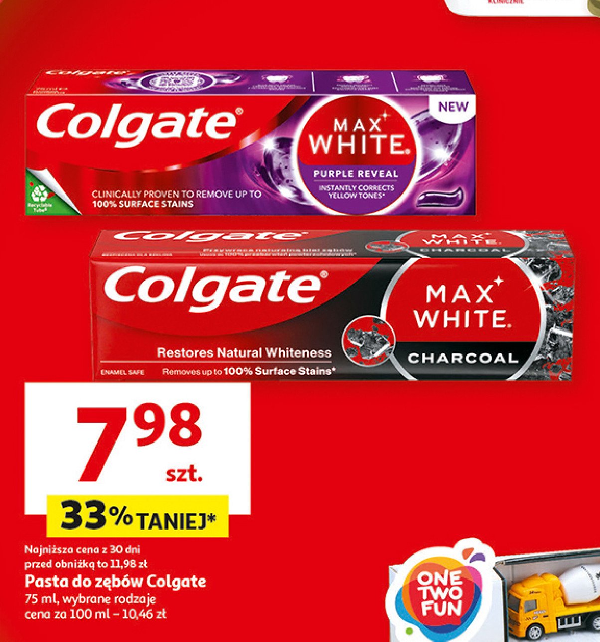 Pasta do zębów purple reveal Colgate max white promocja