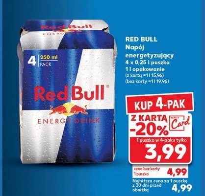 Napój energetyczny Red bull promocja