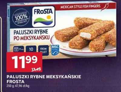 Paluszki rybne meksykańskie Frosta promocja w Stokrotka