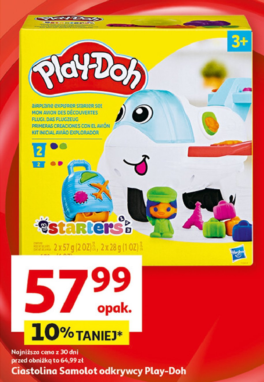 Zestaw starters samolot odkrywcy Play-doh promocja w Auchan