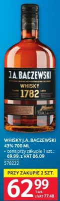 Whisky J.A. Baczewski 43% 700 ML promocja w Selgros