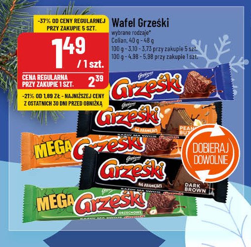 Wafelek peanut butter Grześki na krawędzi promocja