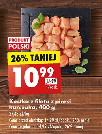 Kostka z fileta z piersi kurczaka promocja