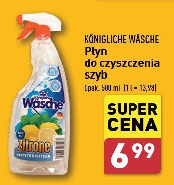 Płyn do szyb cytryna KONIGLICHE WASCHE promocja w Aldi