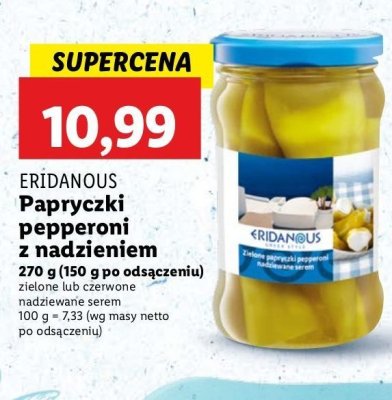 Papryczki pepperoni czerwone z serkiem Eridanous promocja