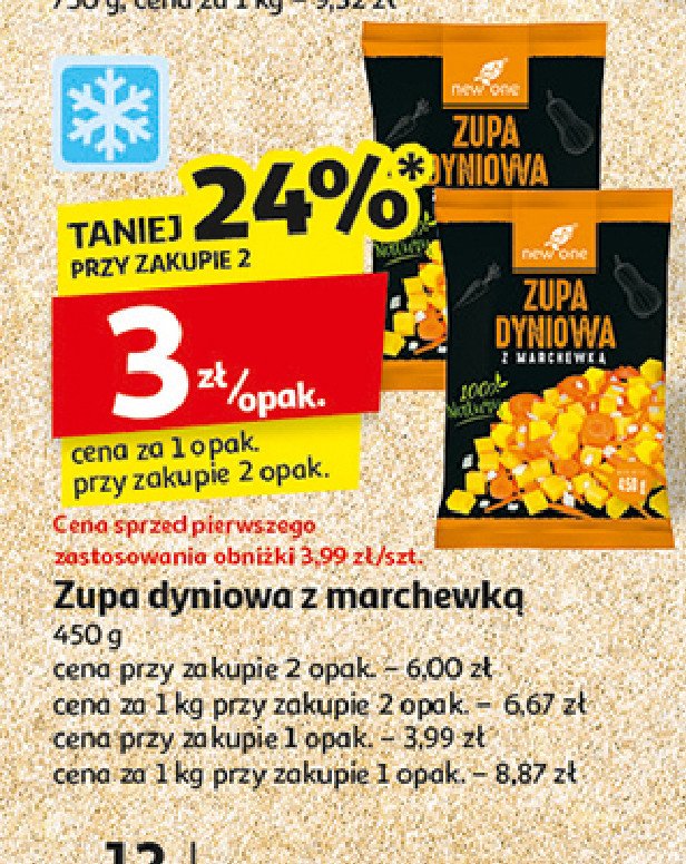 Zupa dyniowa z marchewką NEW ONE promocja