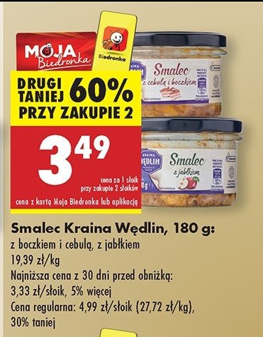 Smalec z jabłkiem Kraina wędlin promocja w Biedronka