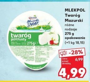 Twaróg półtłusty Mlekpol mazurski smak promocja