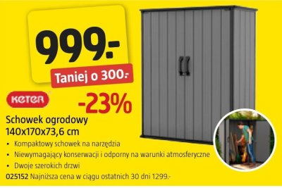 Schowek ogrodowy 140x170x73,6 cm Keter promocja w Jula
