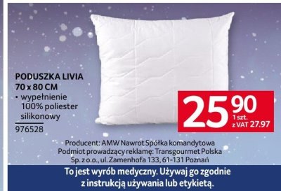 Poduszka Livia 70 x 80 cm promocja w Selgros